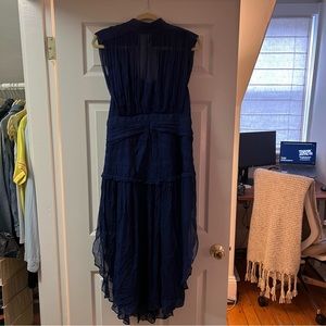 SHONA JOY SAFIRA SLEEVELESS OPEN BACK MIDI DRESS - AGEAN BLUE